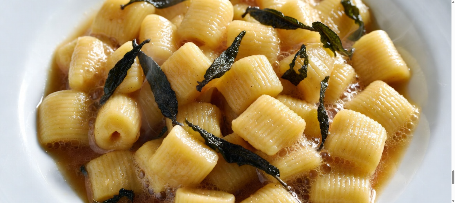 Njokci durum z maslom in žajbljem: preprost italijanski recept