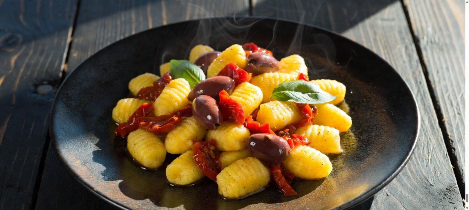 Njokci durum z gorgonzolo in spinačo