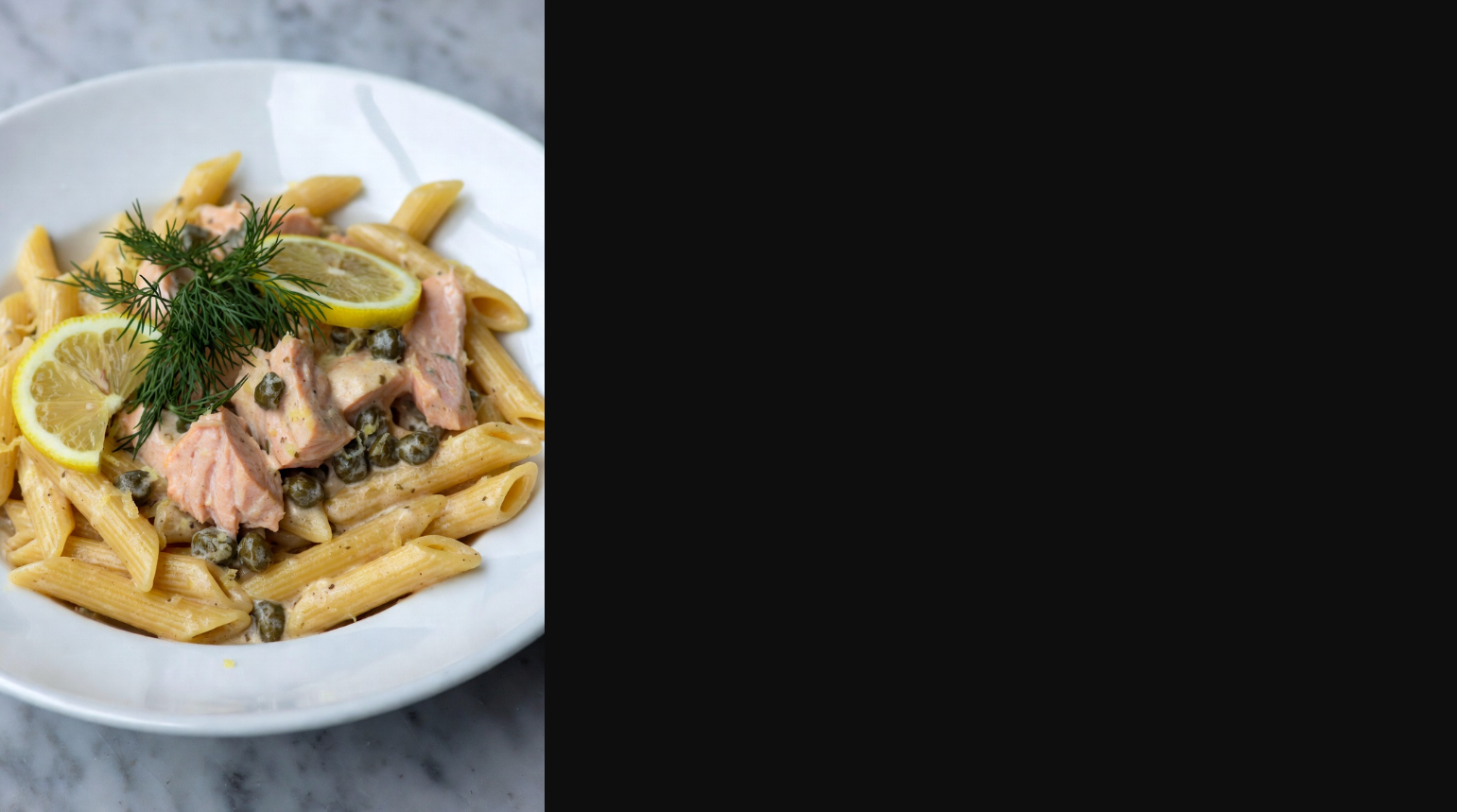 Peresniki durum z lososom in kaprami