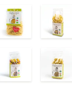 Poletni mix 4 kg – 4 vrste eko testenin Gabaroni (špageti, fuži, zmešančki, njokci)