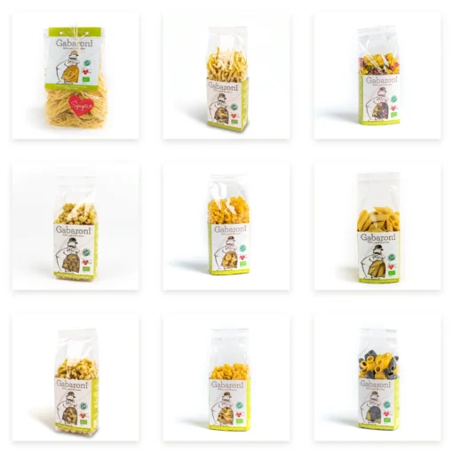 Poletni mix MAXI 9 kg – 9 vrst eko testenin Gabaroni